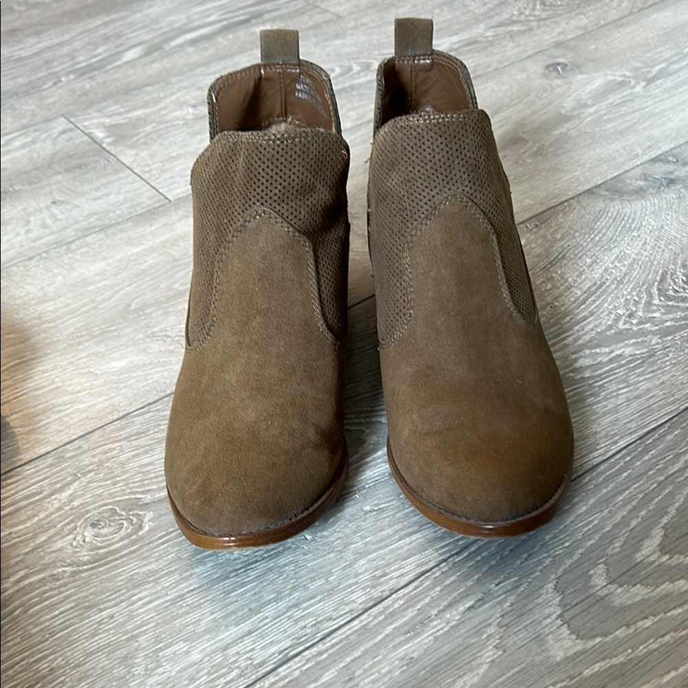 Brown Suede Ankle Boots